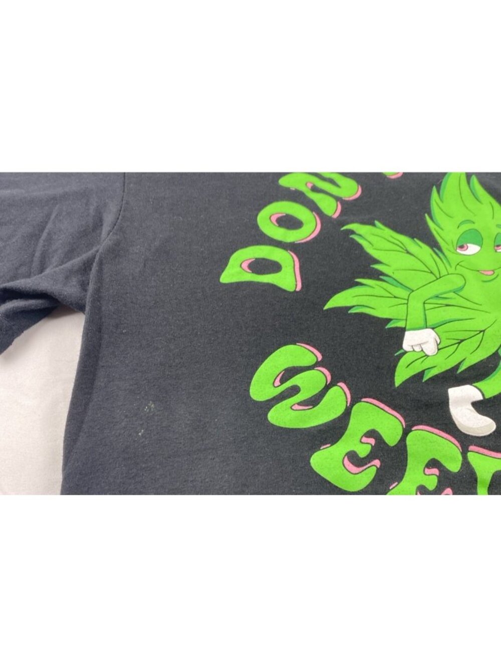 Rebel Society Size M Unisex "Don't Worry ~ Weed Happy" Black T-Shirt 100% Cotton - Picture 11 of 12